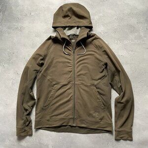 Arc'teryx Full Zip Olive Green Brown Hoodie - Wool Lined